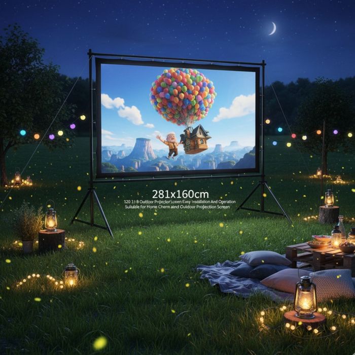 Прожекционен екран Getco Tech 120” – кино у дома и навсякъде с теб