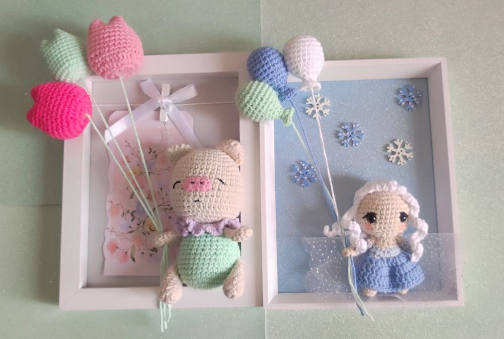 Прекрасен подарък Ръчно Изработена Рамка -Елза