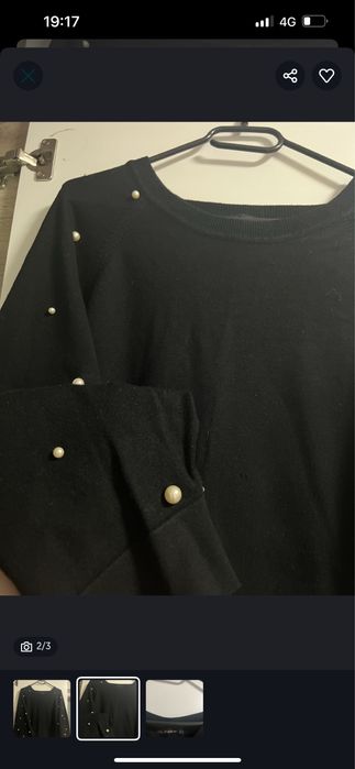 Pulover cu perle zara