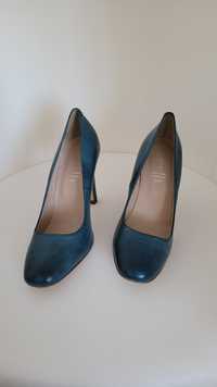 Pantofi piele albastra marime 36