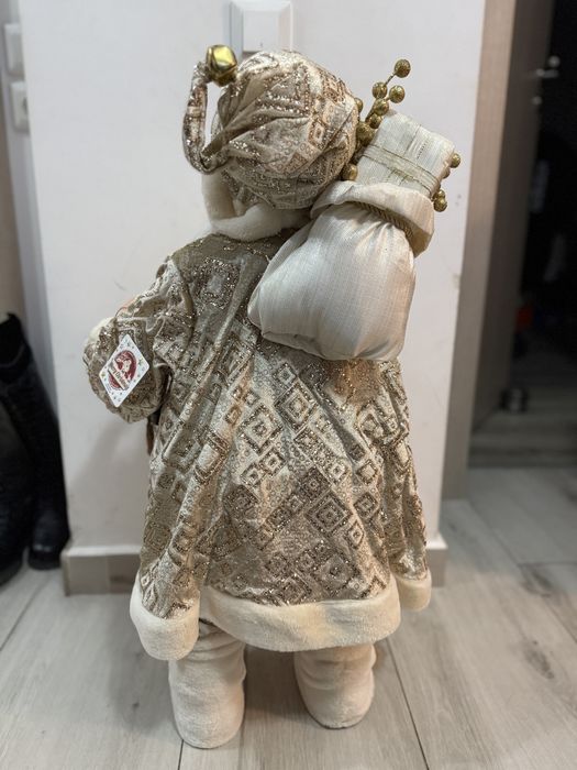 Decoratiune mos craciun 80 cm nou, cu eticheta.