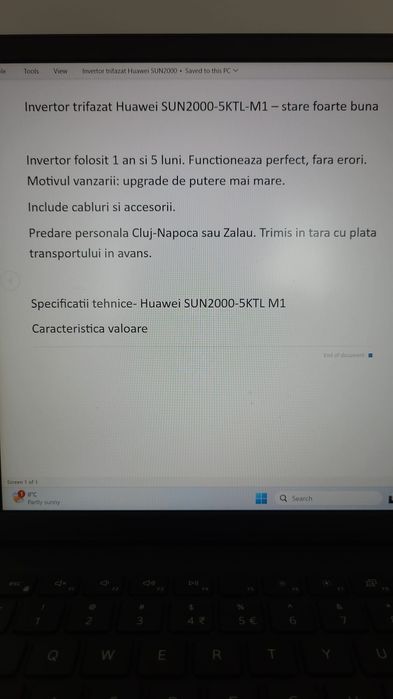 Invertor Trifazic Huawei