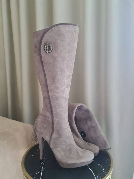 Cizme toc piele naturala