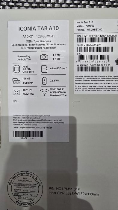 Таблет Acer iconia tab 10