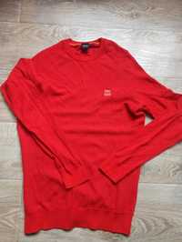 Мъжка червена блуза BOSS от леко плетиво, размер М