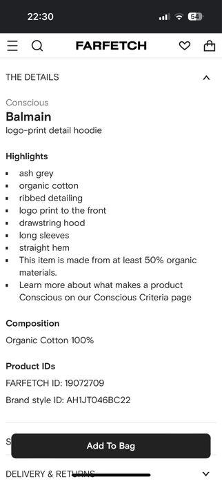 Hoodie Balmain 100% original !!!