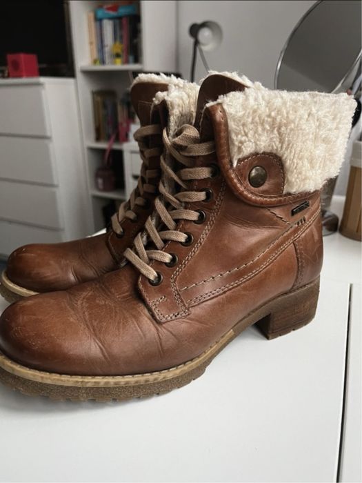 Cizme din piele maro