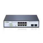 Коммутатор 8-Port Web Smart PoE+ Switch with 2 Gigabit SFP