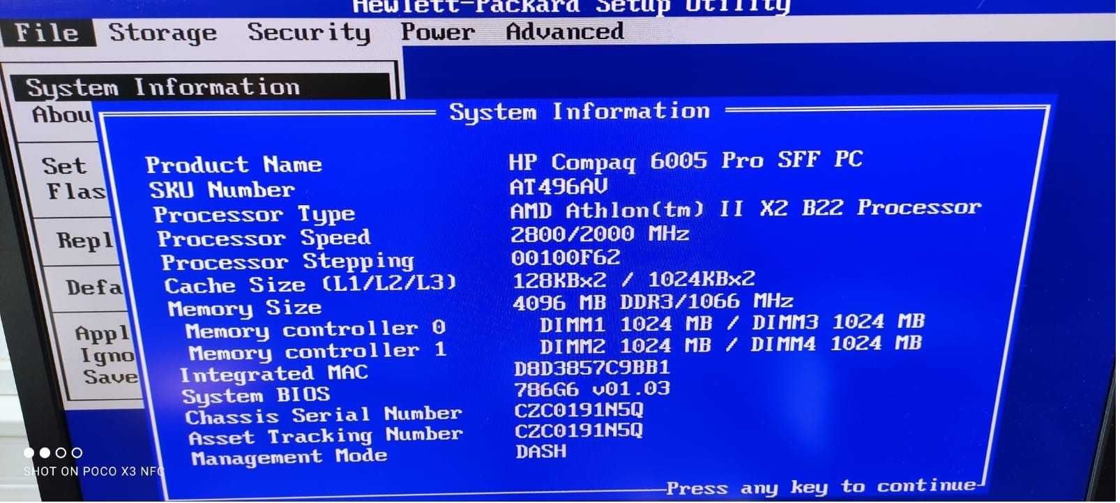 HP Compaq 6005 Pro Small Form Factor PC, second ssd 120Gb nou.