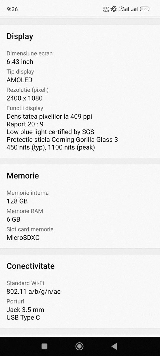 Xiaomi Redmi Note 10S, Dual SIM,128GB, 6GB ,4G- fullbox!