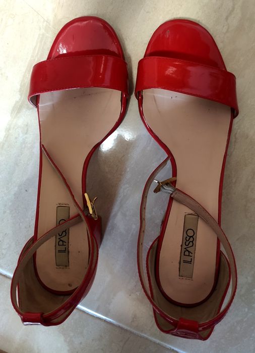 Pantofi noi Il Passo, lac rosu, 37