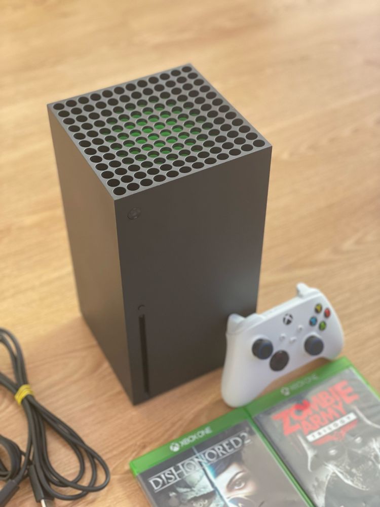 Consola XBOX SERIES X +Controller + jocuri!mic Defect