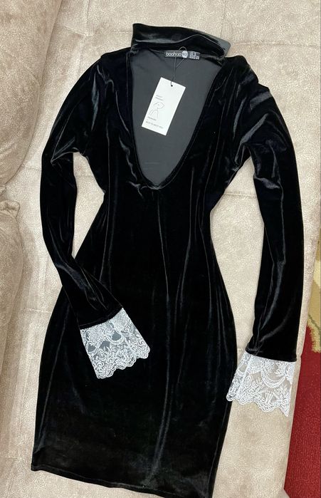 Черное платье бархат