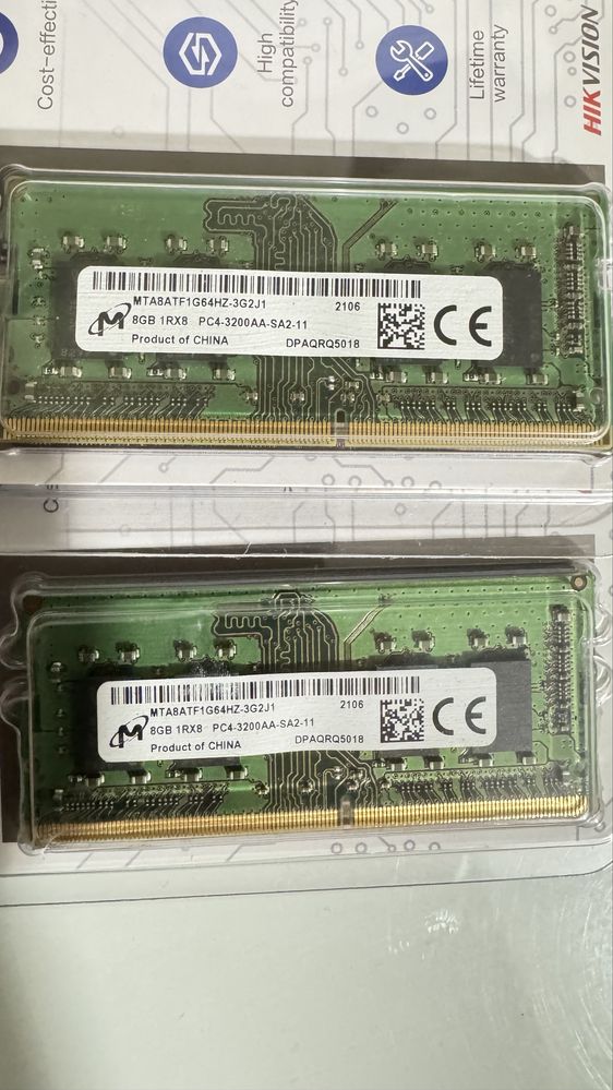DDR4 SO-DIMM 3200 MHz, 8 GB, Micron