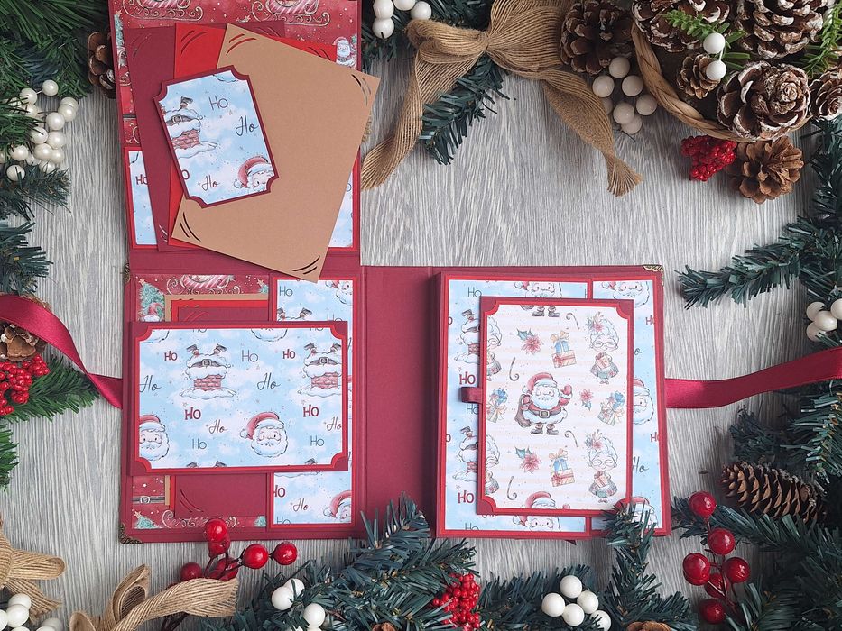 Коледен, скрапбук албум "Елфче", ръчна изработка /63.18-19