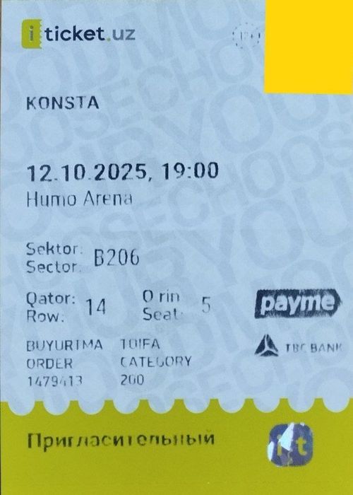 Konsta konsertiga bilet