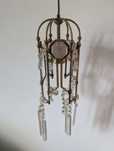 Lustra Bronz si cristale Candelabru vintage aplica obiect iluminat