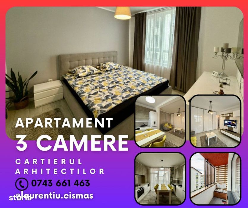 Apartament 3 camere - Prima inchiriere - Arhitectiilor
