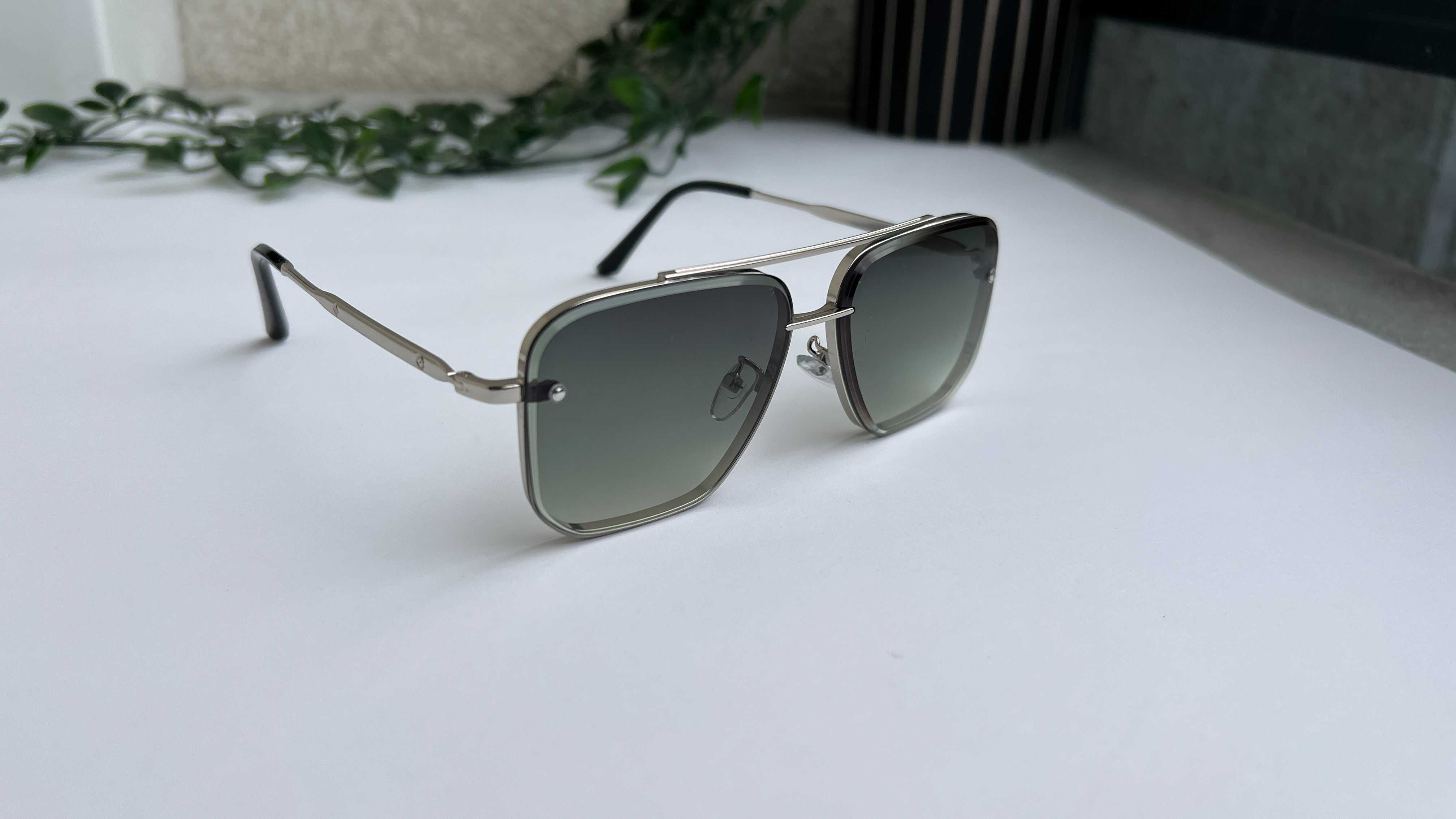 Ochelari de soare Dita Mach Six Style - Rama argintie Lentile verzi