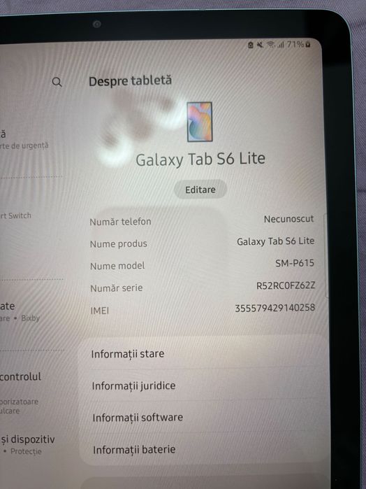 Samsung Tab S6 Lite 64G - Ideală pentru școală/notițe, S Pen + husă