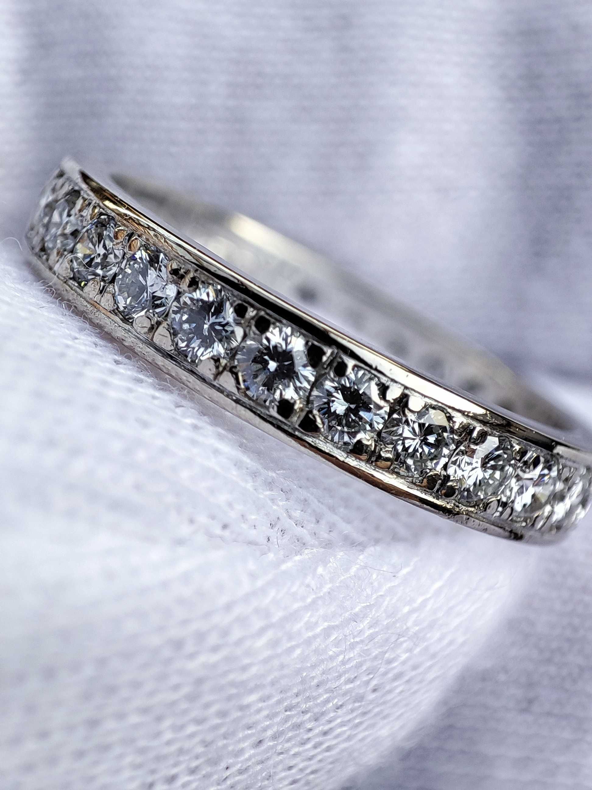 Inel Aur 18K Diamante Briliante Eternity Memory Traditional Aniversar