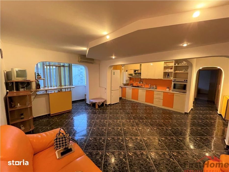 Apartament 3 camere, etaj 3, mobilat+ utilat,CT+AC, zona Pompieri