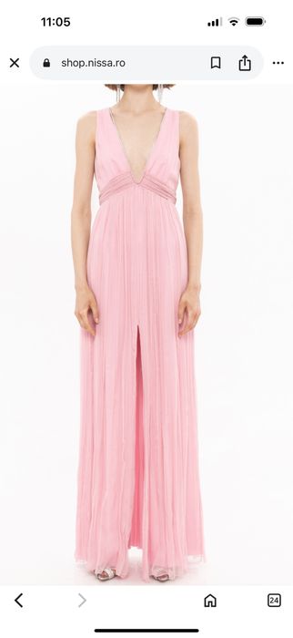 Rochie lunga eleganta, matase naturala Nissa