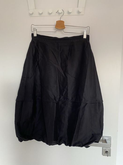 Fusta midi Cos bumbac si matase