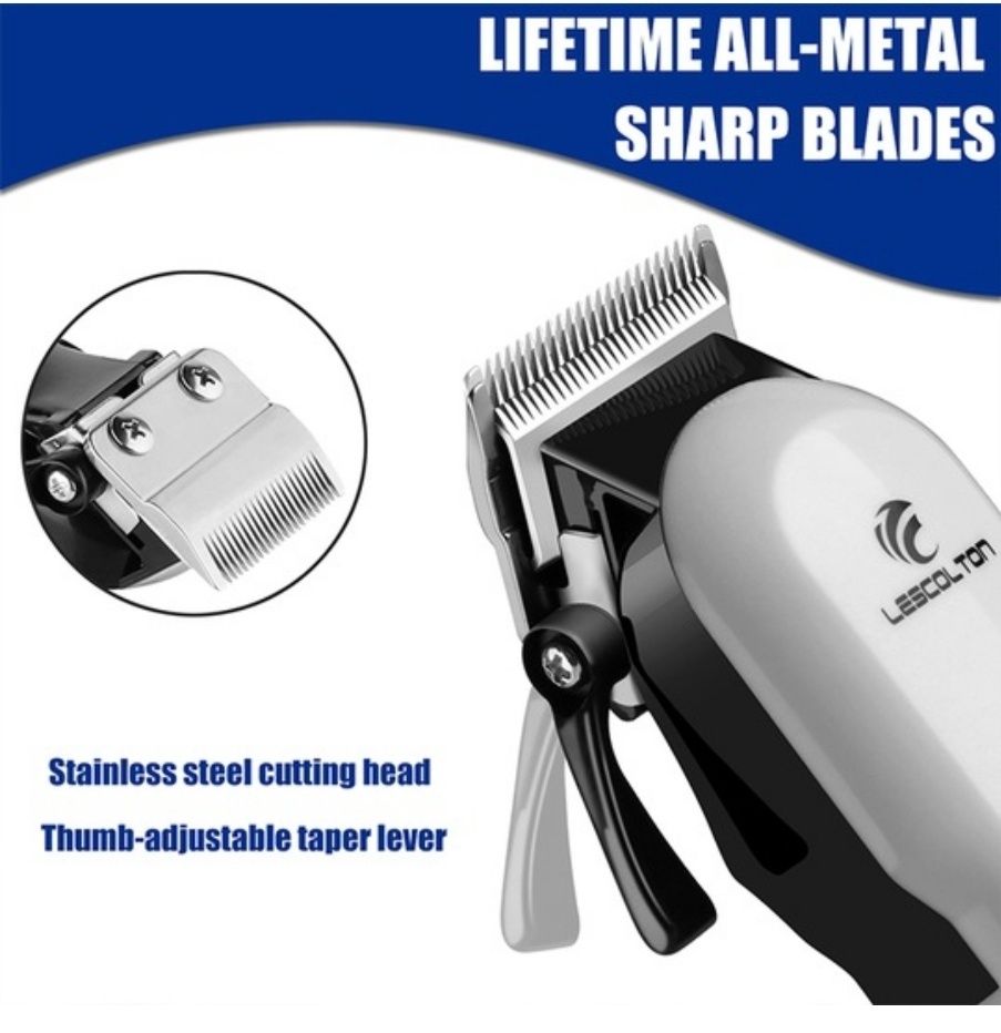 Aparat de tuns profesional LESCOLTON, set pentru par si barba