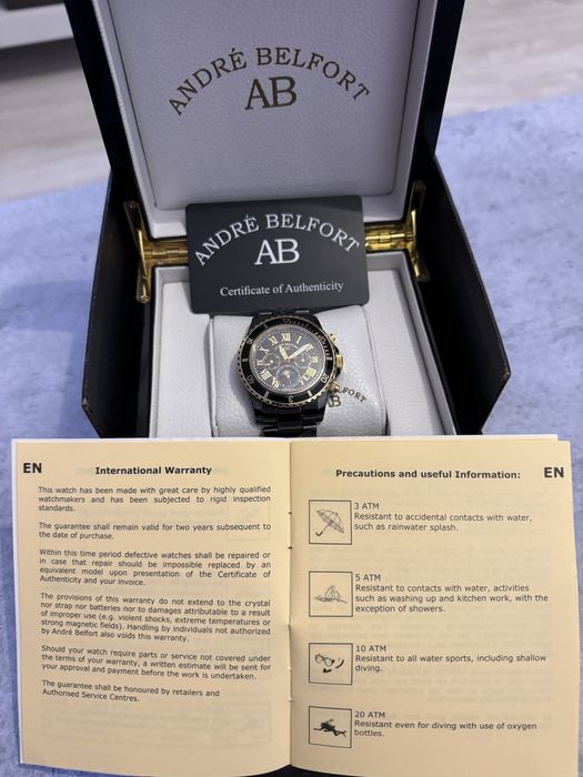 Ceas automatic ANDRÉ BELFORT Sirene Gold Black