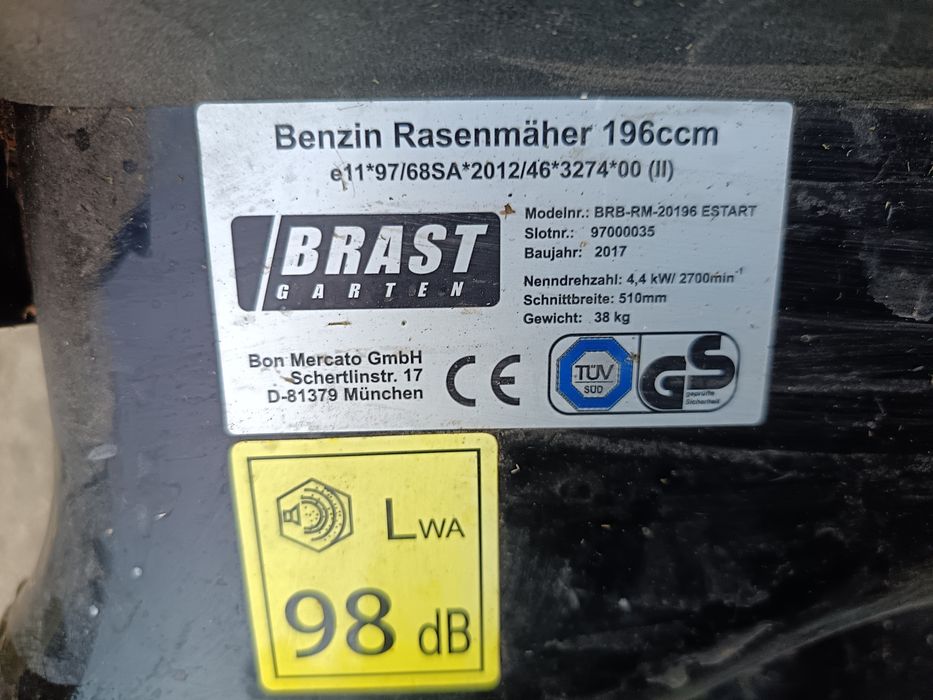 Masina tuns iarba tractiune si pornire electrica Brast 196 cmc