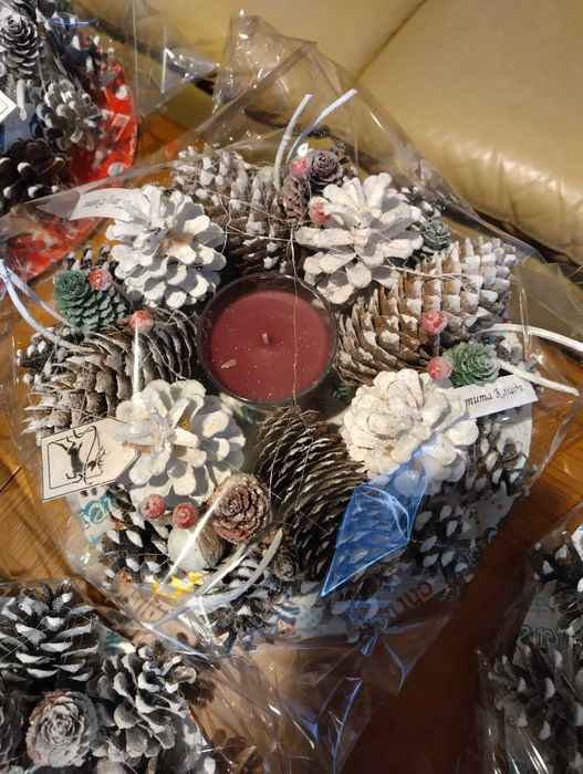 Коледен венец - свещник