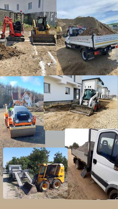 bobcat de inchiriat ,carat ,debarasare, moloz, piatra,pamant, demolat