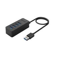 Hub USB 4 porturi USB 3.0 PC / laptop, port de alimentare, functie OTG
