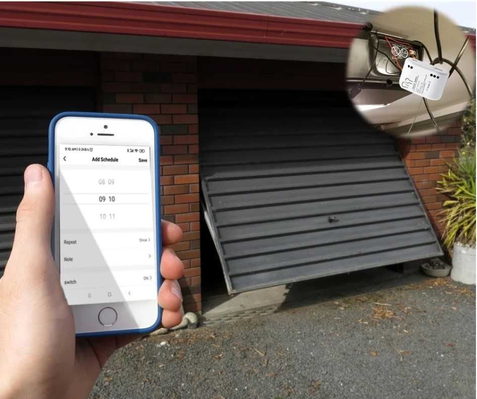 releu wifi RF deschidere poarta garaj prin aplicatie TUYA telecomanda