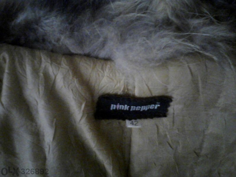 Pink Pepper дамско кожено яке , Лисица елек Luter
