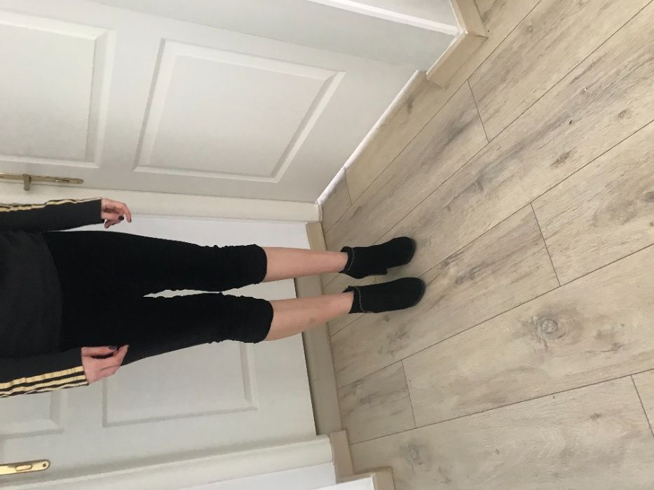 Ghete de dama zara, negre, piele intoarsa, marime 38
