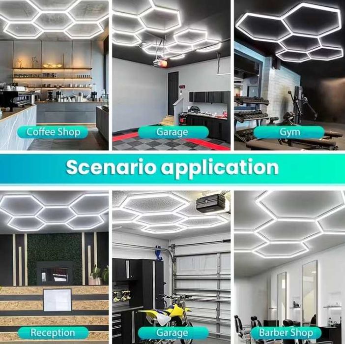 Шестоъгълна Hexagon LED система за осветление пчелни пити НОВО