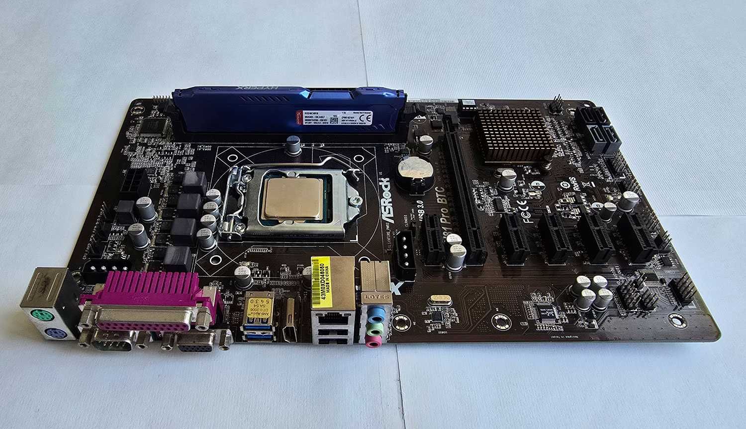 Комплект дъно, процесор и рам ASROCK h81 Pro + Intel i3 4330 + 8Gb Ram