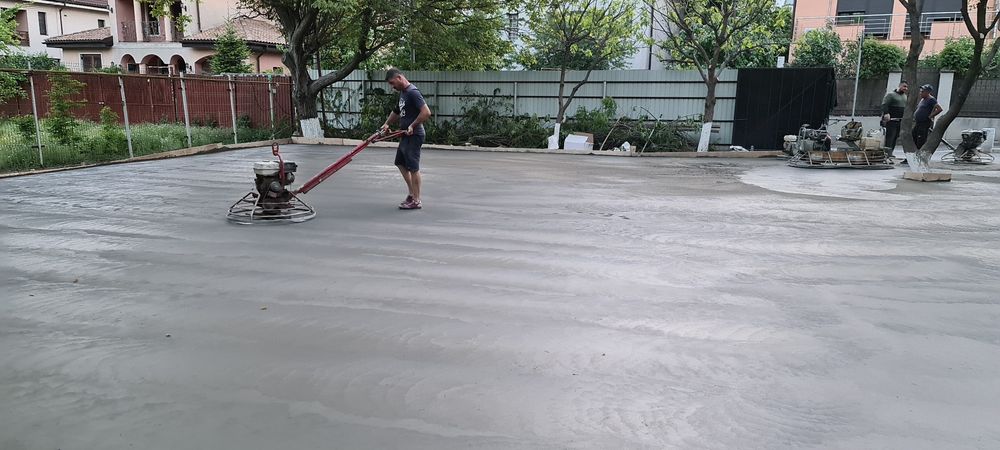 Șapa Beton - finisat cu elicopter și cuart, Ciment sclivisit, Periat !