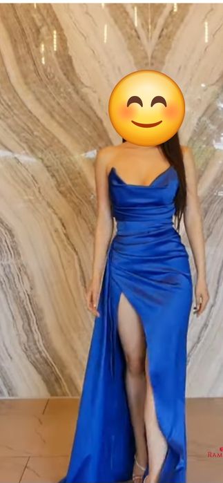 Rochie seara albastu electric