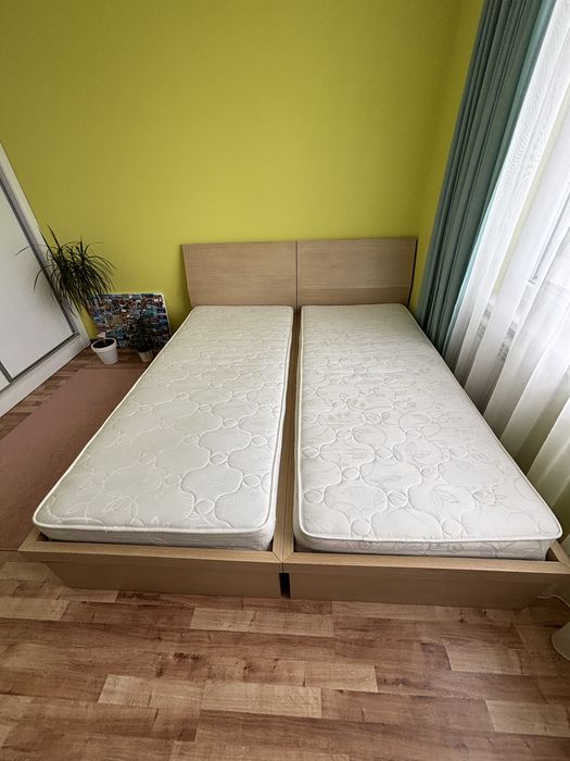 Спален комплект - спалня, гардероб, скрин, 2 броя единични легла