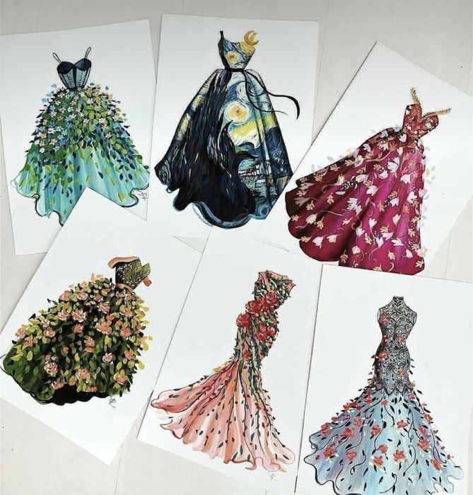 Курс по фэшн -иллюстрации (эскизы одежды)20 000 тг