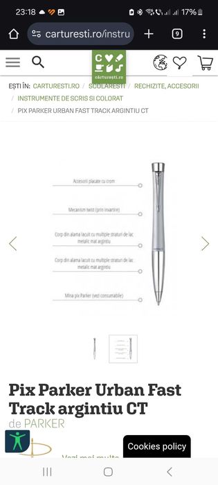 Set de instrumente de scris de la marca Parker