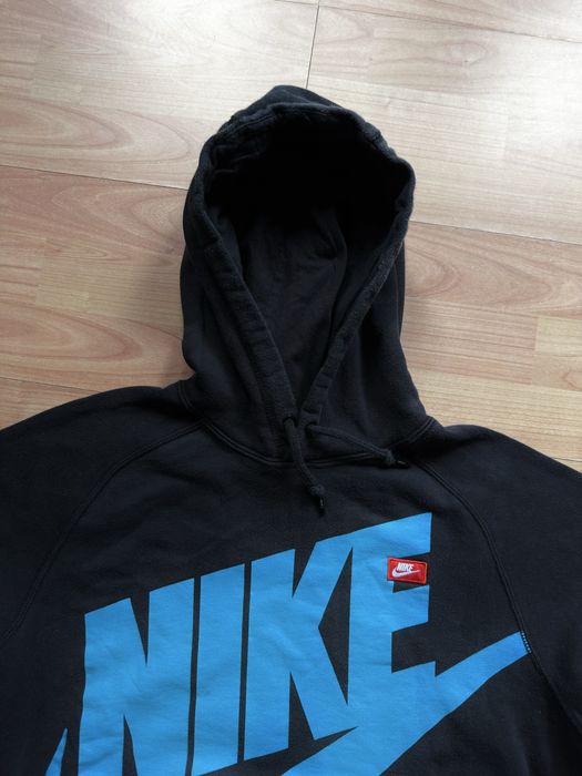 Hanorac hoodie bluza sweatshirt sweater Nike black cotton center logo