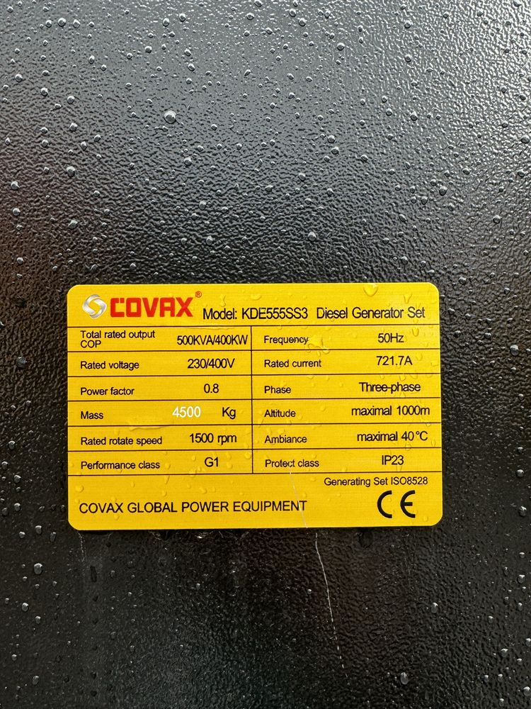 Generator Covax 400kw