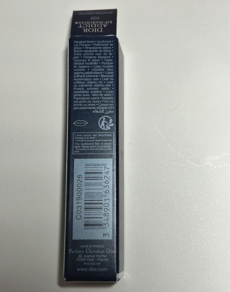 Dior Addict Lip Maximizer 026 Intense Mauve original