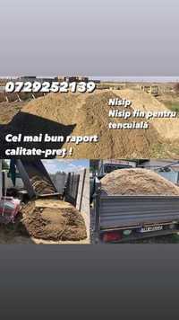 Nisip,balast,sort,piatra concasata,pamant negru/galben