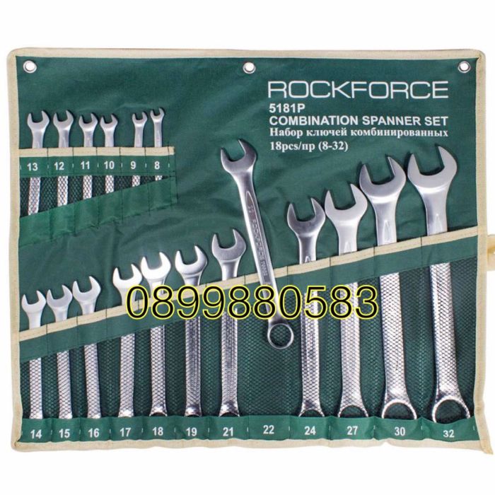Звездогаечни ключове в калъф 8-32мм Rockforce