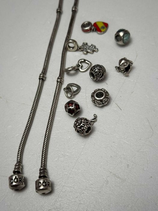 BRATARA ARGINT 925 - PANDORA - ALE -2 Dimensiuni + Charmuri -Originale